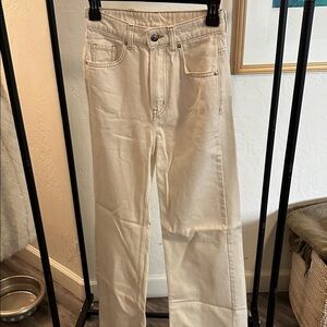 H&M Cream Flare & Wide Leg Jeans